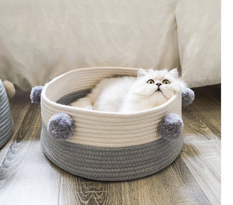 Woven Cat Litter Four Seasons Universal Net Red Cat Cat Bed Cat House Villa Small Dog Kennel Pet