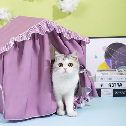 Summer Cat Litter Four Seasons General Cat Villa Cat Tent Litter Removable And Washable Teddy Kennel House Type Cat Supplies