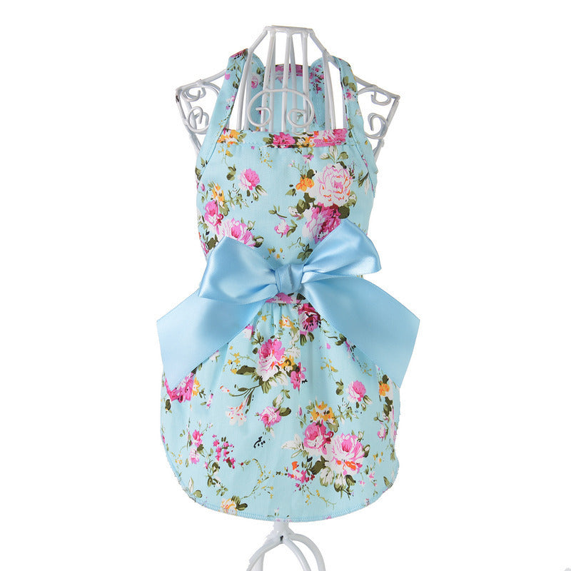 Cotton pet clothes with ribbons