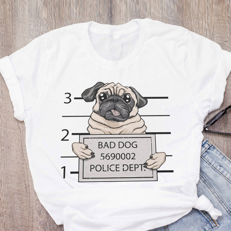 Cute Cartoon Pet Short Sleeve