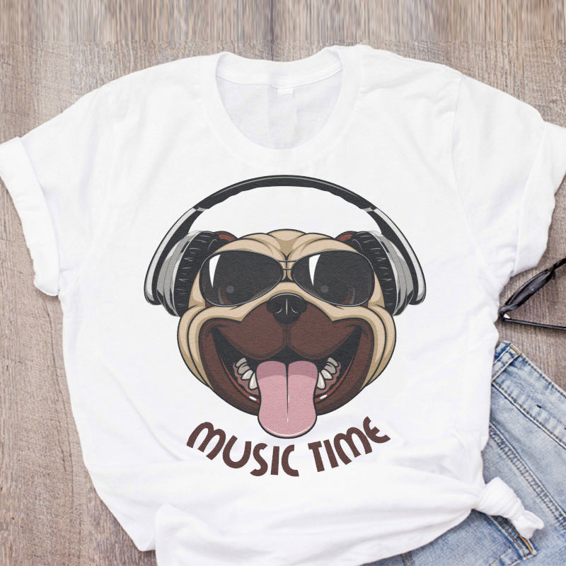 Cute Cartoon Pet Short Sleeve