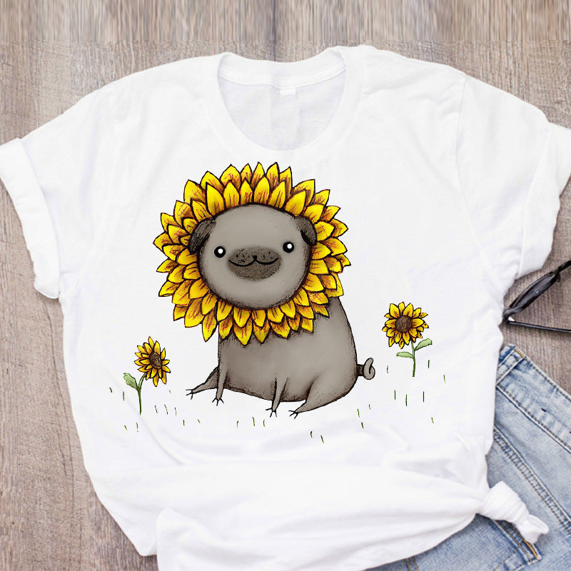 Cute Cartoon Pet Short Sleeve