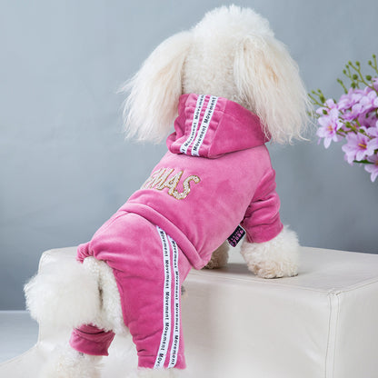 Casual Clothes Teddy Clothes One-piece Pet Four-legged Clothes