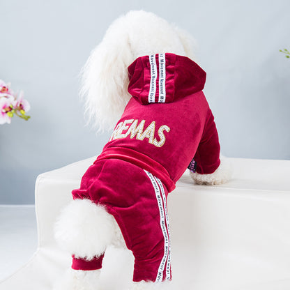 Casual Clothes Teddy Clothes One-piece Pet Four-legged Clothes