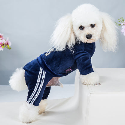 Casual Clothes Teddy Clothes One-piece Pet Four-legged Clothes