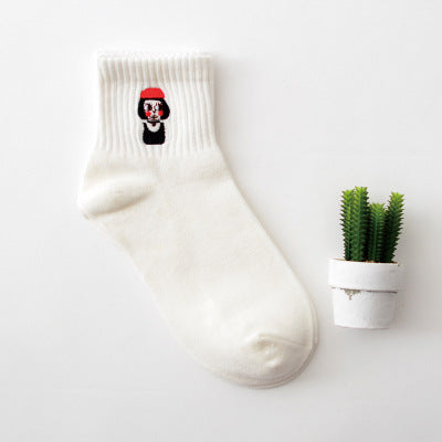 Cartoon embroidery socks