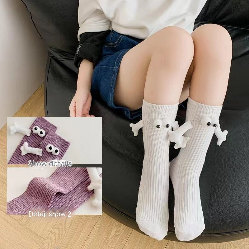 Cotton Magnetic Handle Cute Hand Socks Summer Tube Socks