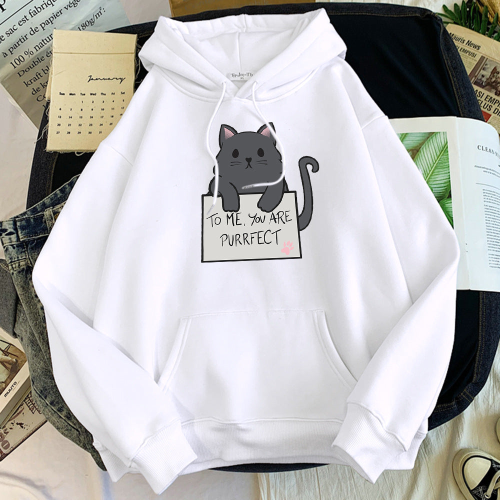 Girls Blank Solid Color Hoodie Sweater