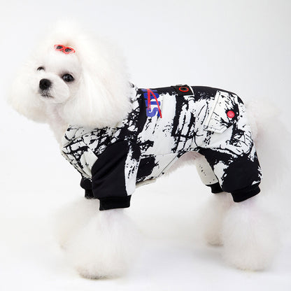 Dark camouflage pet clothes