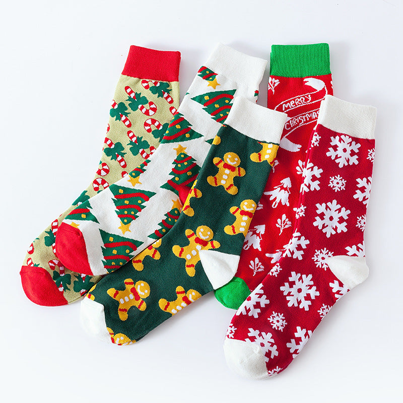 Christmas Tube Socks Women&