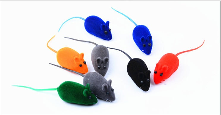 Realistic Pet Flocking Vocal Mouse Toy Flocking