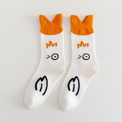 Creative three-dimensional duck female tide socks