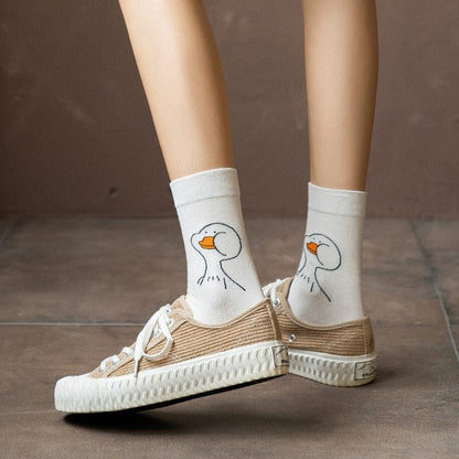 Cute duck cartoon japanese socks