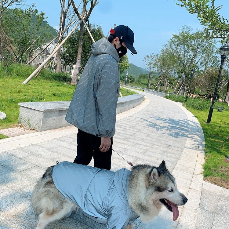 Reflective letters pet parent-child windbreaker