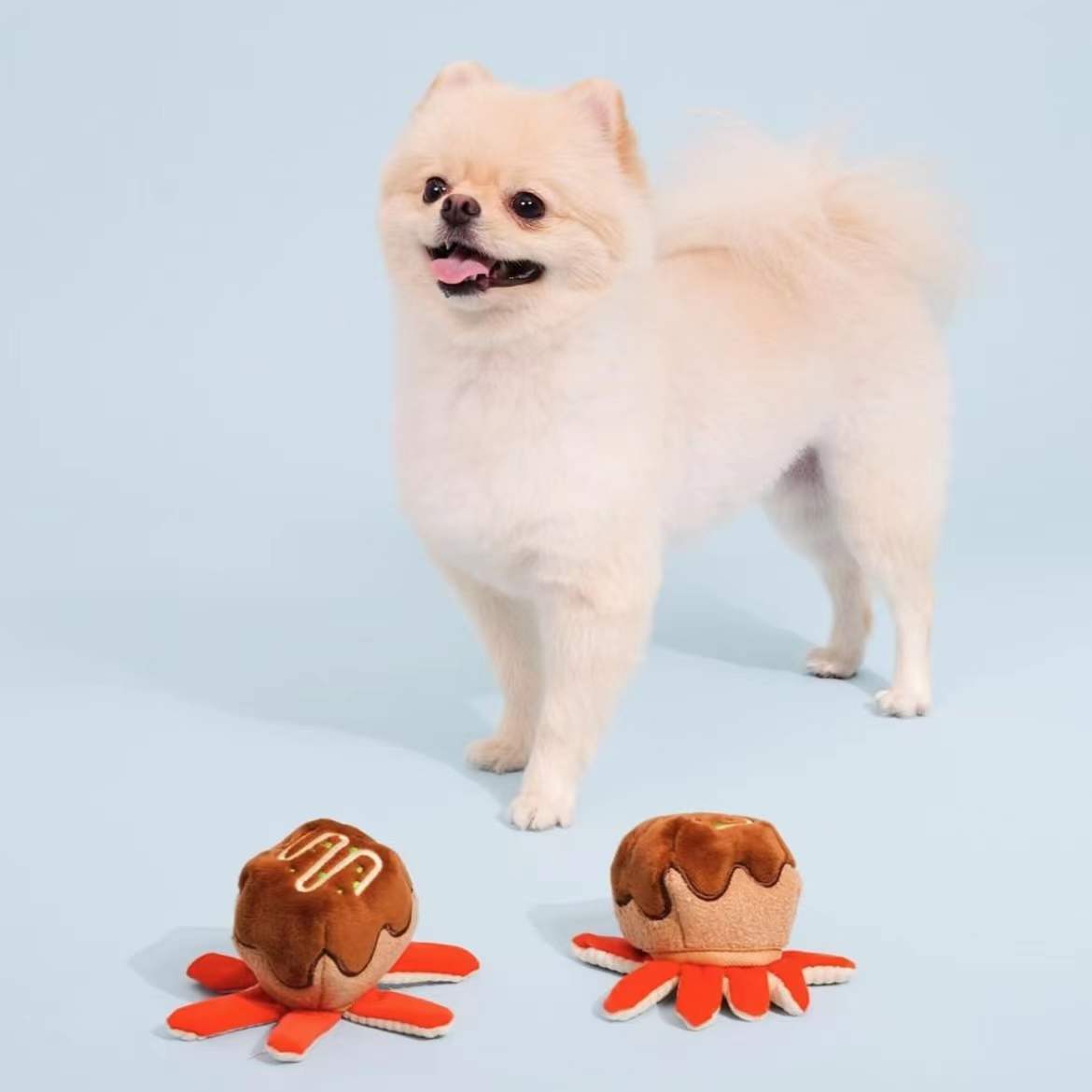 Cute Sniffing And Vocal Dog Takoyaki Sushi-shaped Pet Toy