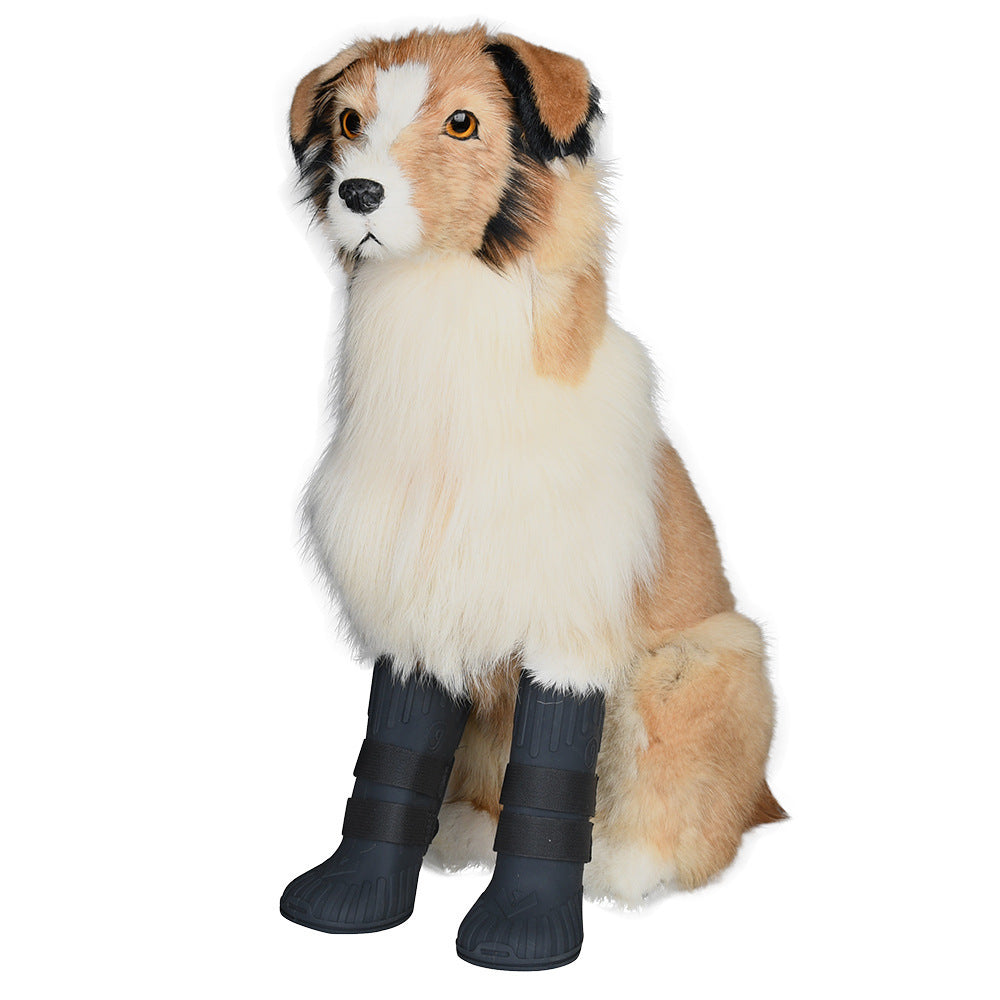 Pet waterproof shoes medium and large high-tube dog shoes