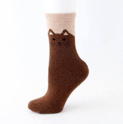 Cartoon Cotton Socks Wild Warm Thick Winter Wool