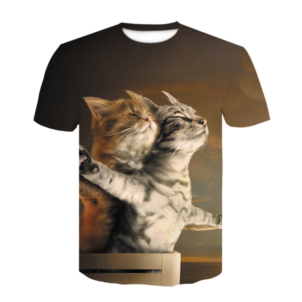 Titanic cat couple short sleeve