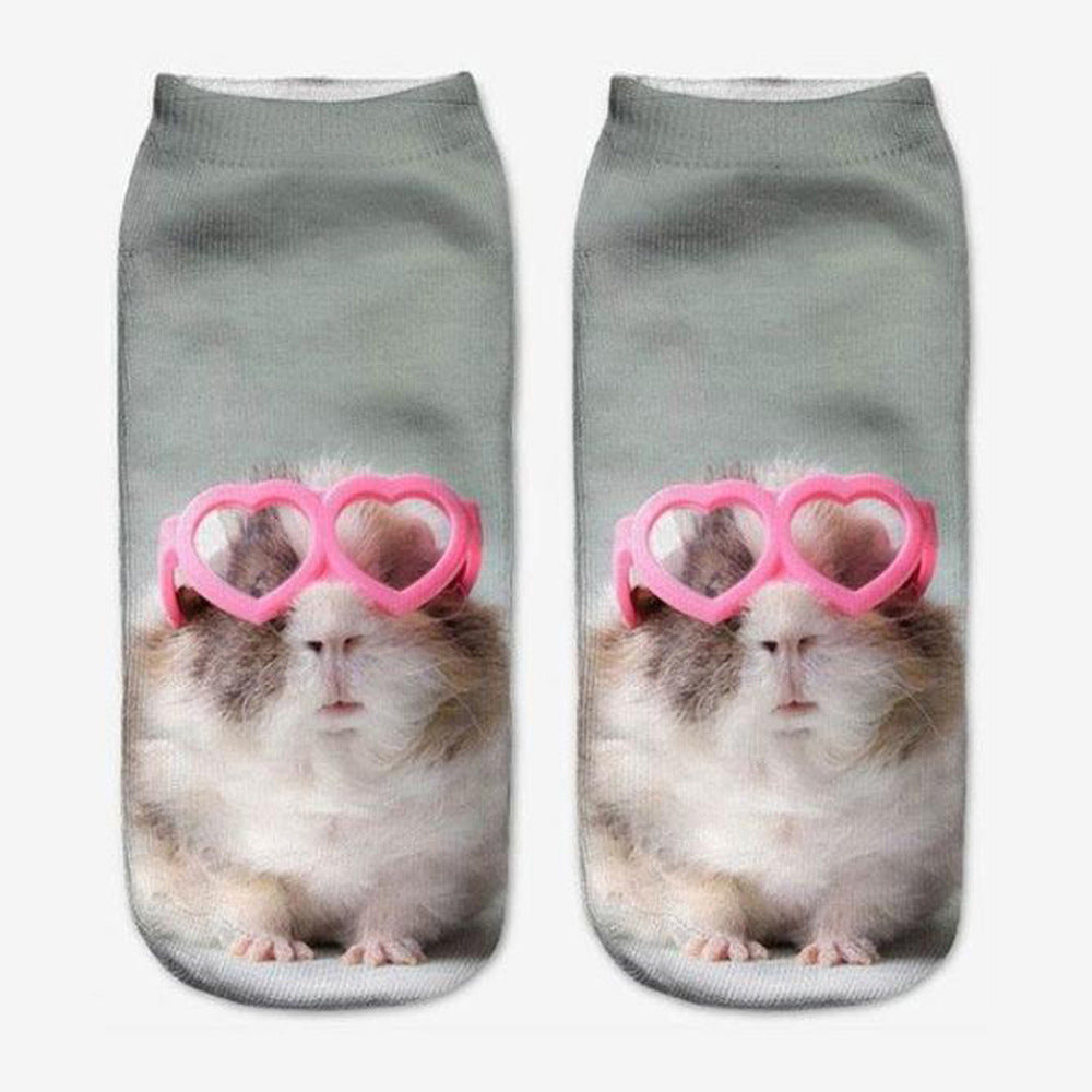 Cute Cat Pattern Digital Printing Socks