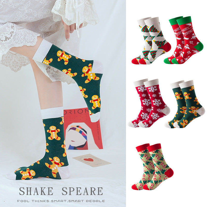 Christmas Tube Socks Women&