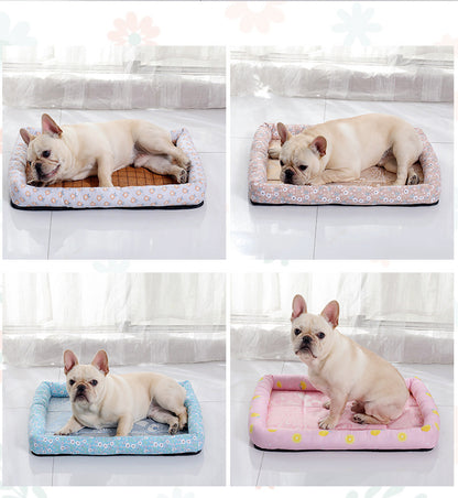 Summer Pet Ice Mat Dog Ice Silk Mat Mat Cool Summer Breathable Cat Pet Pet Square Bed