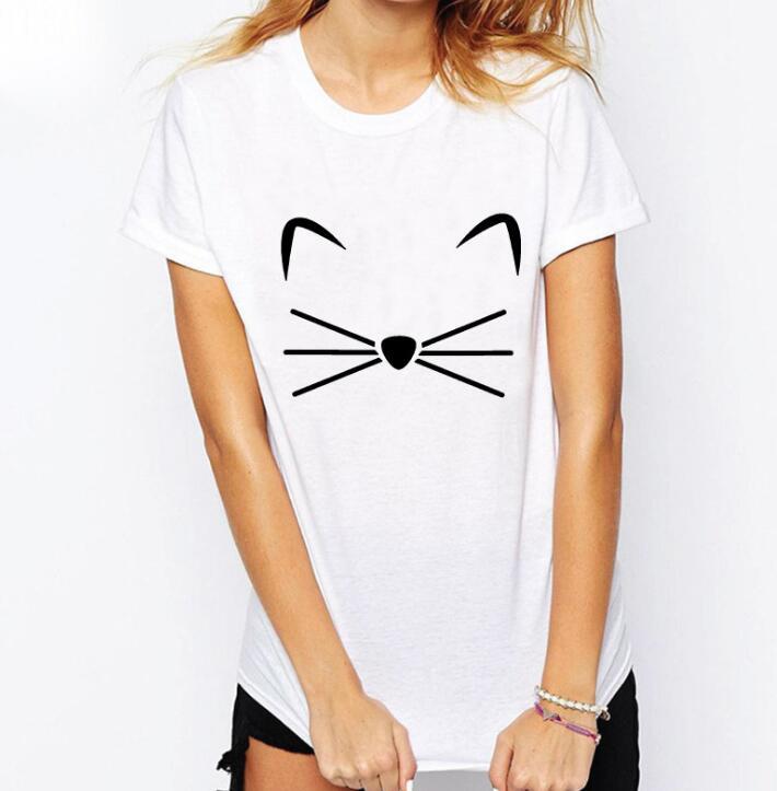 Cat Femmes Coton T-shirt