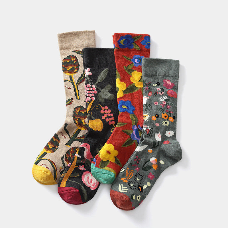 Cartoon graffiti socks