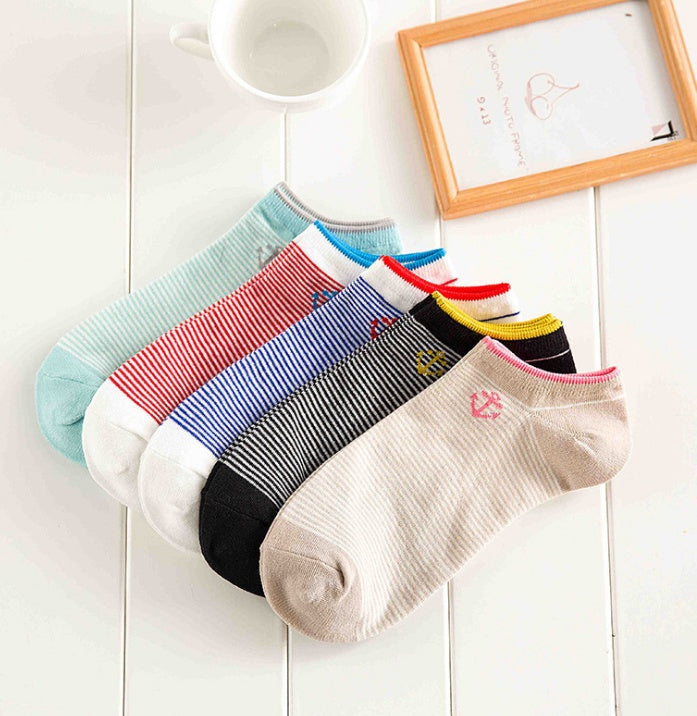 5 pair High Quality Cute Cat Striped Women Socks Creative Casual Cotton Funny Animal Socks for Woman