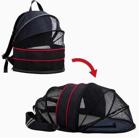 Portable Double Shoulder Pet Bag Breathable Cat Backpack