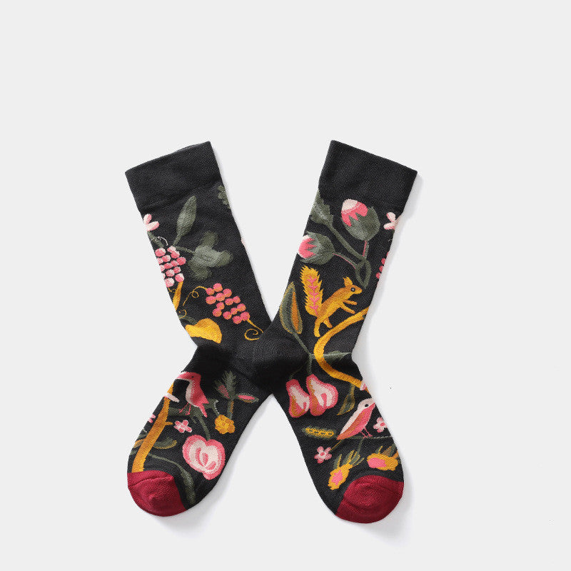 Cartoon graffiti socks