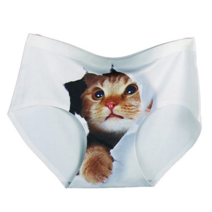 3d Print Cat Cotton Underwear Women Panties Seamless Briefs New Arrival Female Ropa Interior Mujer Lingerie