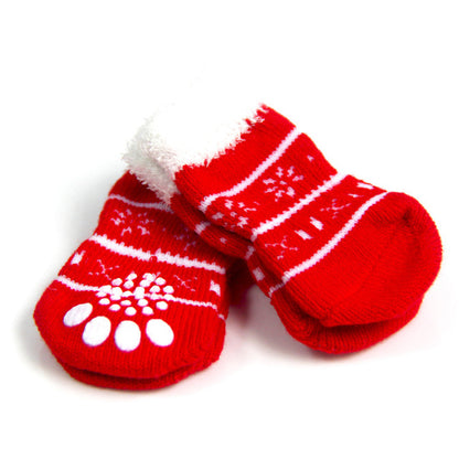 Pet Christmas Socks Print Dog Socks