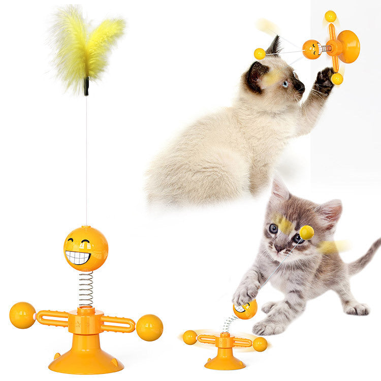 Cat Turntable Cat Windmill Toy Glowing Toy