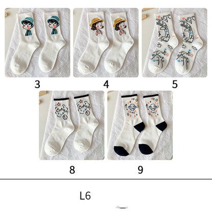 Cute Cartoon Socks In Women&