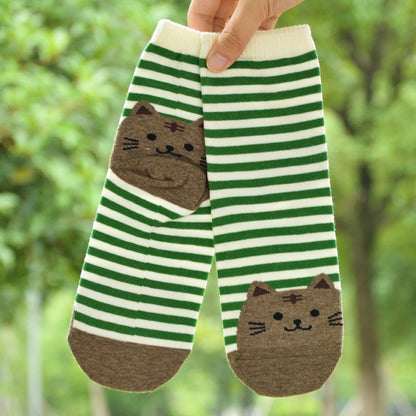 Autumn Korean cartoon socks ladies cotton socks socks wholesale in tubefun factory wholesale