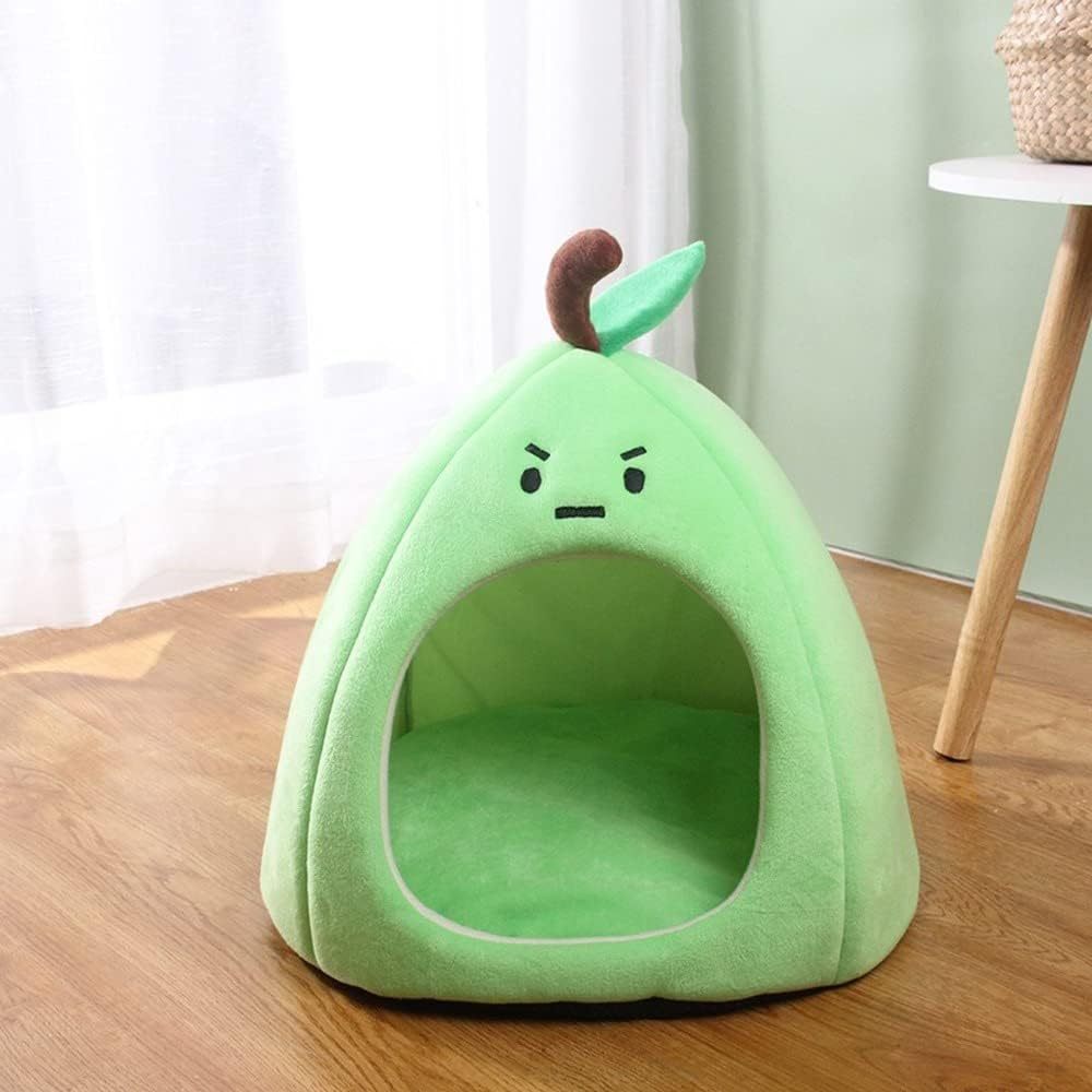 Cat Nest Peach Apple Zongzi Shaped Cat Sofa Bed Cute And Comfortable Pet Cat House Removable Nest Cushion Indoor Multifunctional Decorative Pet Bed Suitable For Small Cats And Dog