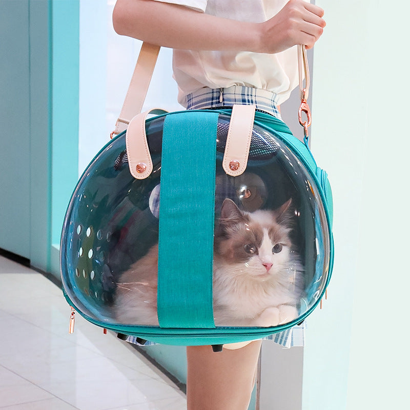 Transparent cat and dog backpack