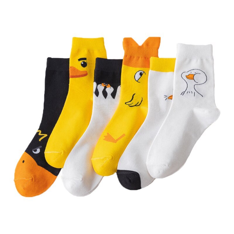 Cute duck cartoon japanese socks