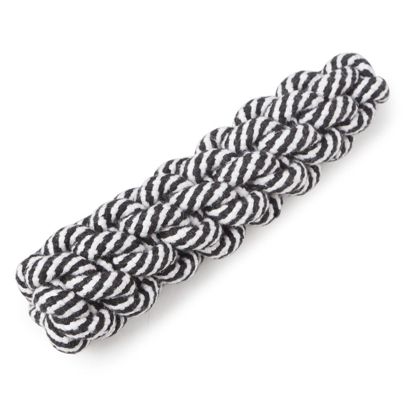 Striped cotton rope pet toy