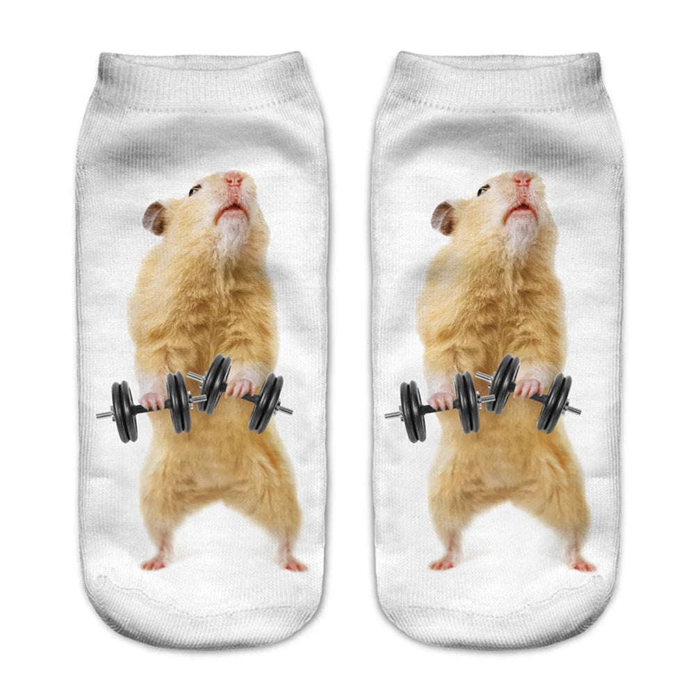 Cute Cat Pattern Digital Printing Socks