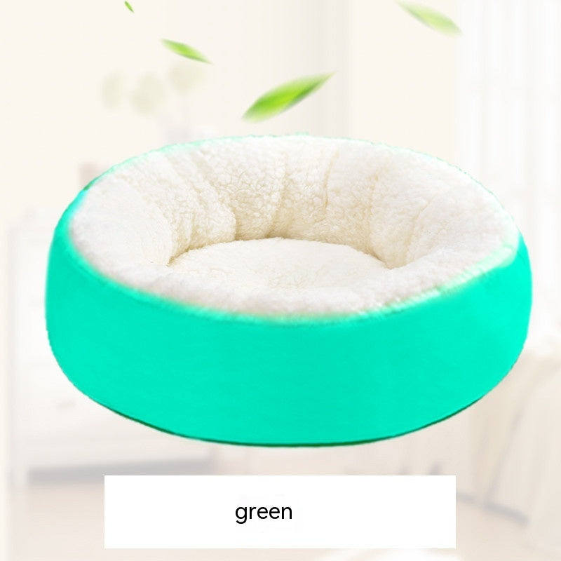 Comfortable Round Lamb Wool Warm Pet Bed