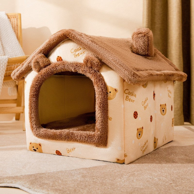 Closed Removable And Washable Autumn And Winter Tent Dog Bed Pet Bed Cat House