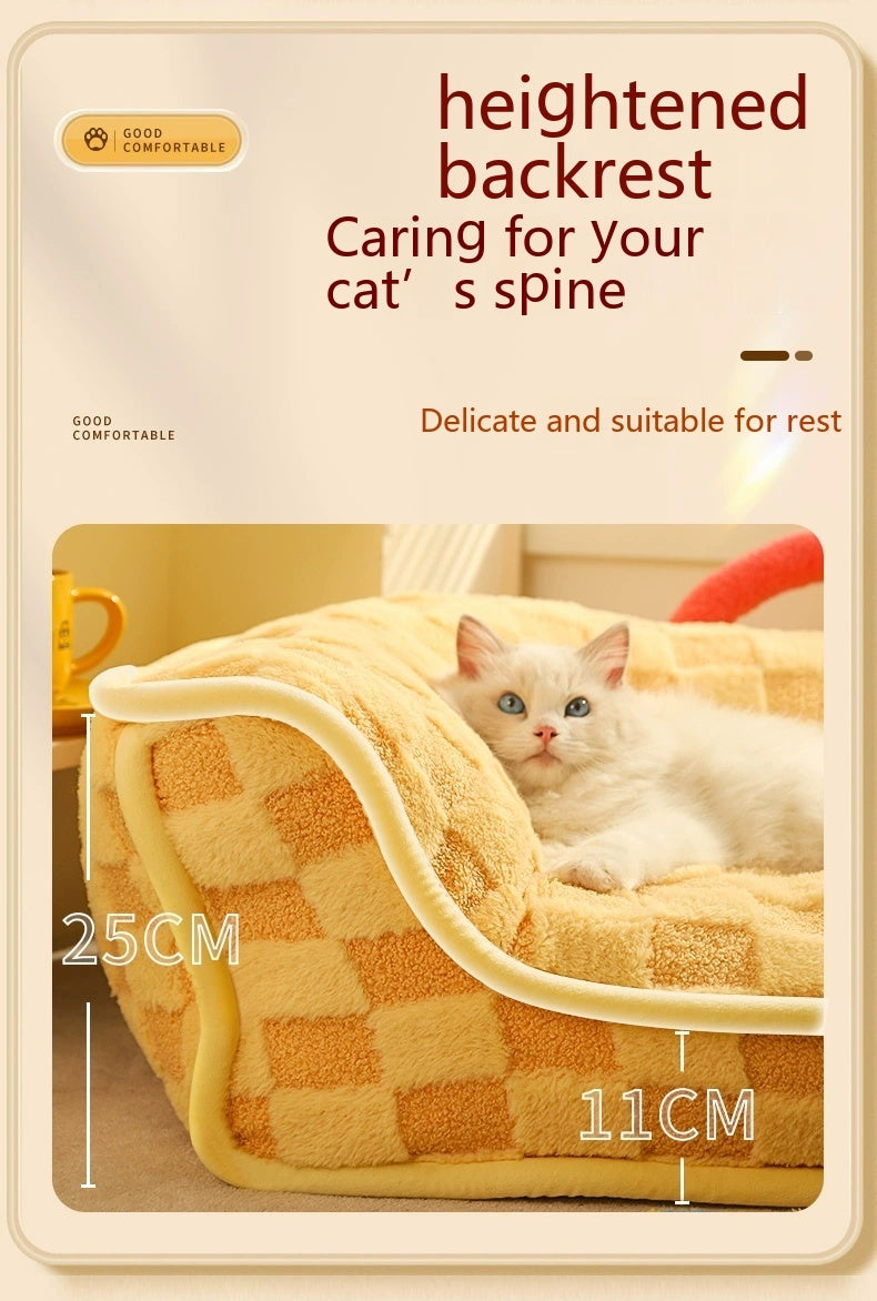 Cat Nest Winter Warm Pet Bed Removable And Washable