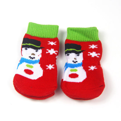 Pet Christmas Socks Print Dog Socks