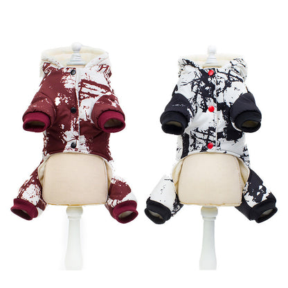 Dark camouflage pet clothes