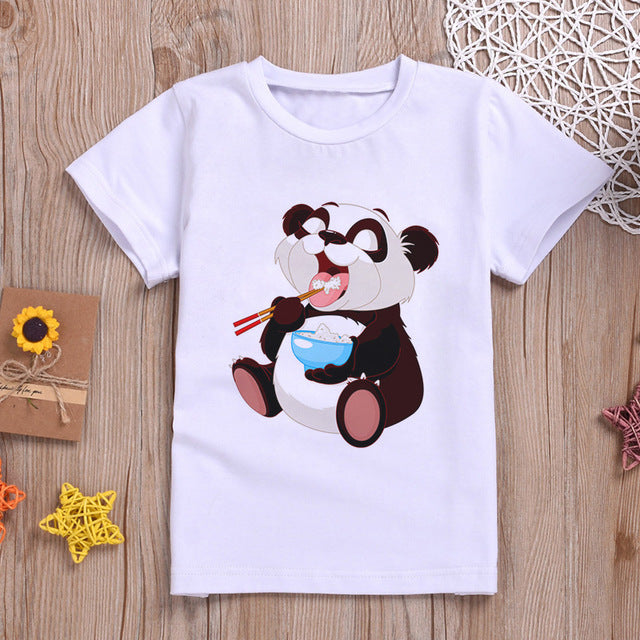 Panda print short sleeve