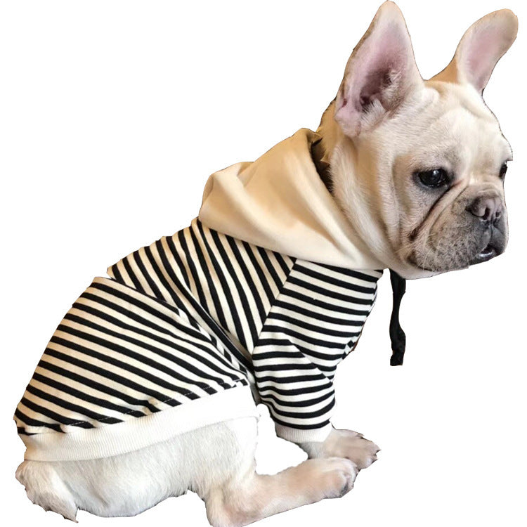 Hooded sweater pet clothing