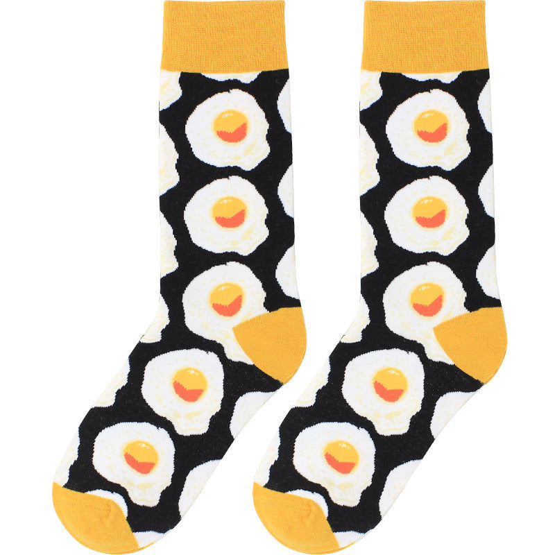 Food series couple socks creative cotton socks