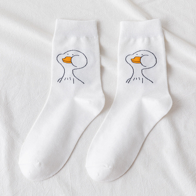 Cute duck cartoon japanese socks