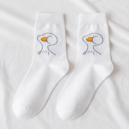 Cute duck cartoon japanese socks